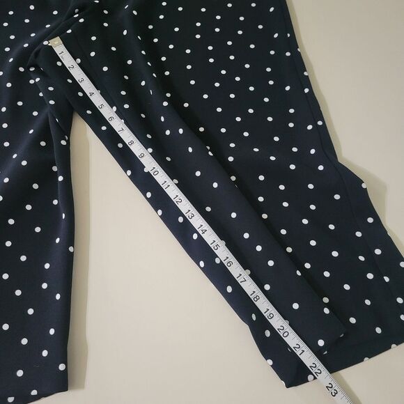 Talbots Navy Dotty Print Capris Pant - Picture 6 of 15